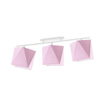 Lampa sufitowa do pokoju dziewczynki różowa Pastelowy Diamencik