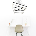 Lampa wisząca kwadraty NERO LED 81,5cm