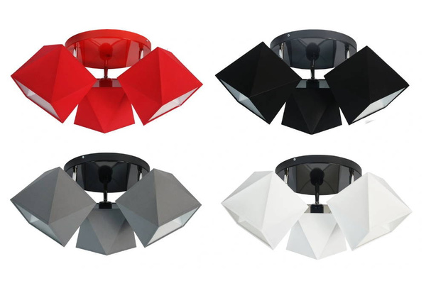 Lampa sufitowa do pokoju chłopca i dziewczynki kolorowa Diament 3xE27 Led 