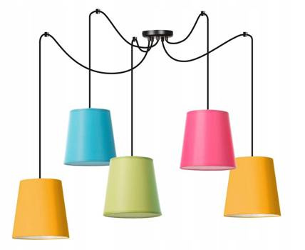 Lampa wisząca do pokoju dziecka typu pająk Stożek Spyder 5