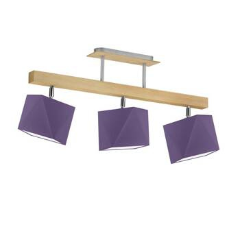 Lampa sufitowa do pokoju dziecięcego fioletowe abażury Zaczarowany Diamencik