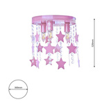 Lampa Sufitowa Dla  Dziewczynki Różowa STAR 3xE27 MLP1128