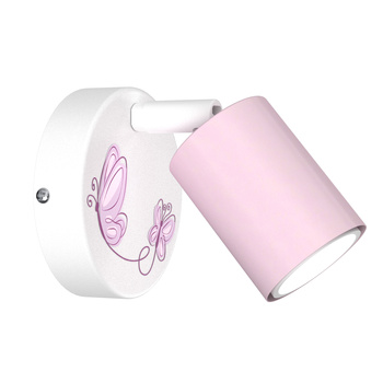 Lampa ścienna do pokoju dziewczynki z motylkami GU10