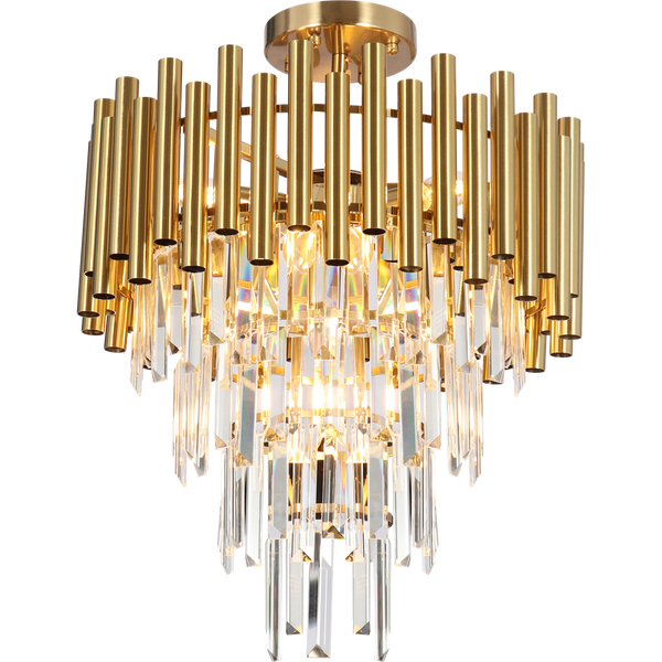 Lampa sufitowa MADISON, złoty/transparentny, 9x40W E14, ML8806