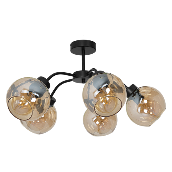 Nowoczesna lampa sufitowa SOFIA AMBER 5 