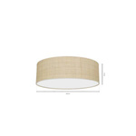 Lampa sufitowa MARSHALL, MLP7489, 60 cm, biały/rattan, 3x60W E27