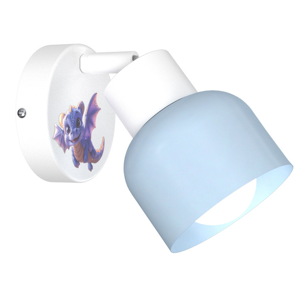 Lampa ścienna do pokoju chłopca Smoki 1xE27