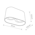 Lampa sufitowa OVAL WHITE