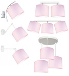 Lampa sufitowa do pokoju dziewczynki różowa regulowana PINK 2xE27