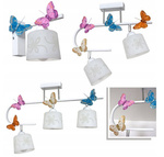 Lampa  do pokoju dziewczynki różowa Motyl 3