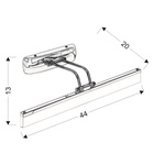 Kinkiet łazienkowy chrom regulowany LED 6W 4000K Side Candellux 21-72863