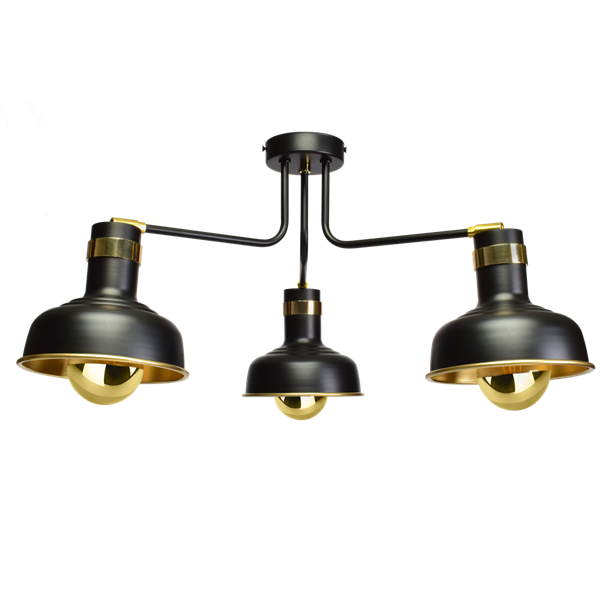 Lampa sufitowa MARGO 3xE27 BLACK/GOLD 3xE27