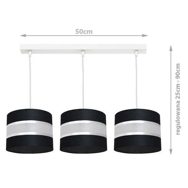 Lampa wisząca z abażurem listwa ADELLA III szer. 62cm [abażur do wyboru]