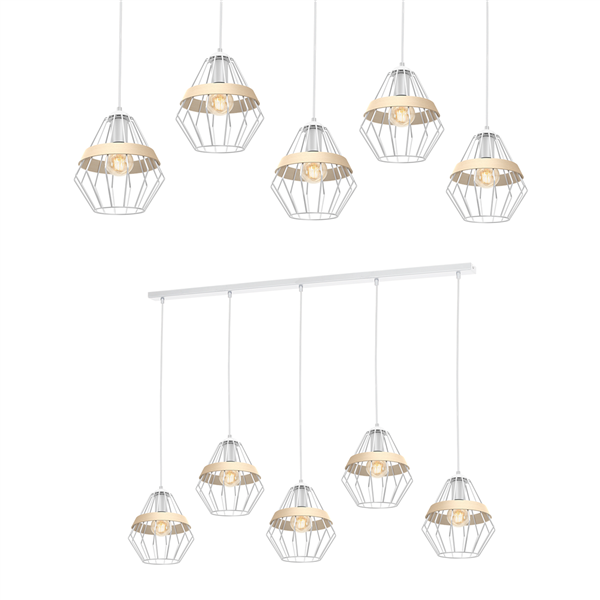 Lampa wisząca INDUSTRIALNA CLIFF WHITE 5xE27 MLP5520