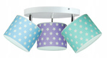 Lampa sufitowa do pokoju dziecka 3-punktowa w Gwiazdki Koło 3xE27 Led 