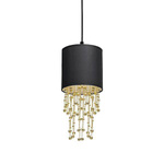 Nowoczesna lampa wisząca ALMERIA BLACK/GOLD 1xE27 MLP6439