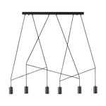 Lampa wisząca IMBRIA BLACK VI listwa