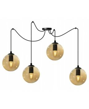 Nowoczesna lampa w stylu Loft typ pająk szklane 4xE27 Led