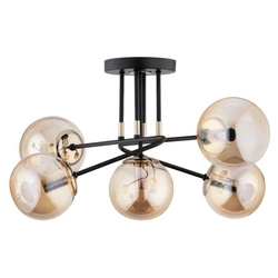 Lampa sufitowa ALFA ESTER CZARNO-ZŁOTA 5xE14 59cm | 63131