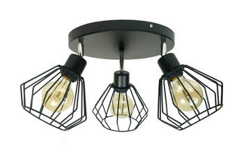 LAMPA ARTEMIDA PLAFON OKRĄGŁY DIAMENT CZARNY MODERNO