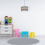 Lampa wisząca dziecięca MIŚ szary śr. 37cm