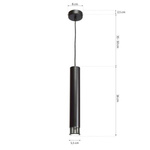 Nowoczesna lampa wisząca DANI BLACK/CHROME 1xGU10 MLP6231