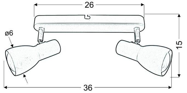 Lampa ścienna sufitowa listwa biała 2x40W Picardo 92-44181