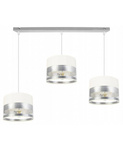 Elegancka Lampa Wisząca ze Srebrzystymi Detalami na Abażurach