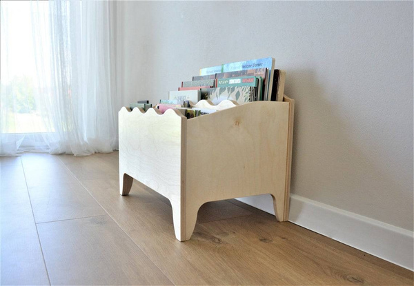 Drewniany regał na książki do pokoju dziecka Montessori Falbanka 