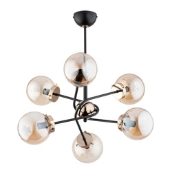 Lampa sufitowa ALFA KOLAŻ CZARNO-ZŁOTA 6xE14 60cm | 63126