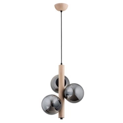 Lampa wisząca ALFA KANET DREWNIANA 3xE14 35cm | 62288