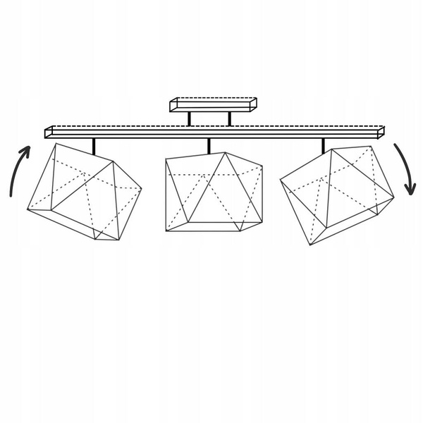 Lampa sufitowa do pokoju dziewczynki różowa Pastelowy Diamencik