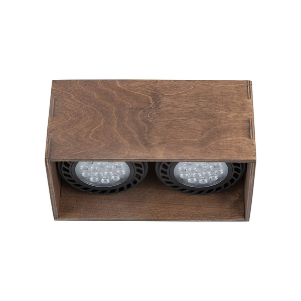 Lampa sufitowa plafon sklejka DALE II 15W GU10 ES111 | brązowy