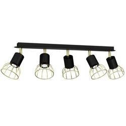 Lampa sufitowa DANTE, MLP7247, czarny/złoty, 5x8W LED GU10