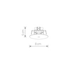 Podtynkowy uchwyt CAMELEON CANOPY F WHITE biały śr 8cm