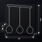 Lampa wisząca listwa COMO III crystal