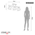 Lampa sufitowa dla chłopca niebieskie abażury Miramar