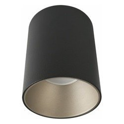 Spot sufitowy designerski tuba EYE TONE czarny/srebrny śr. 8,9cm