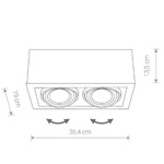 Lampa sufitowa BOX II Black ES111 