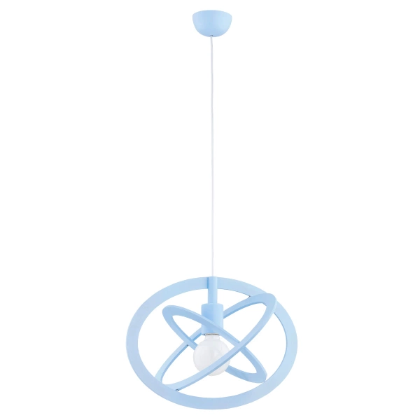 Lampa wisząca do pokoju dziecka  ALFA GRADI ELIPSE NIEBIESKA 1xE27 34cm | 60687
