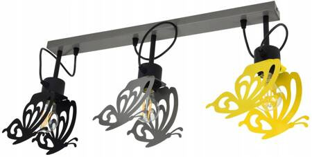 Lampa sufitowa do pokoju nastolatki w stylu loft Motyl Listwa 3