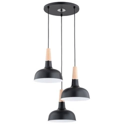 Lampa wisząca ALFA GOXA CZARNA 3xE27 45cm | 62388