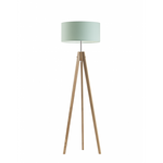 Lampa podłogowa do pokoju dziecka Magiczny Cylinder drewniana niebieski abażur 1XE27