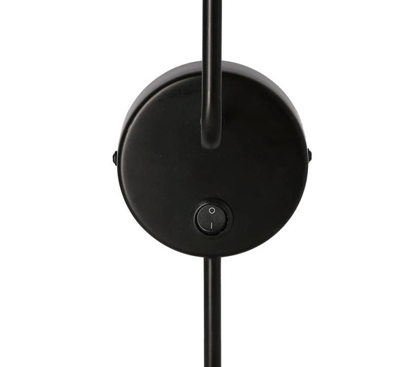 KETO KINKIET CZARNY 1X40W E14 ABAŻUR Z WŁĄCZNIKIEM