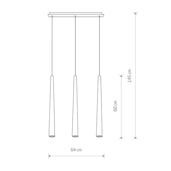 Lampa nad wyspę QUEBECK black III 5406
