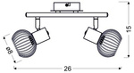 Lampa ścienna 2xE14 26cm Oslo 92-61805 Listwa Biały/Złoty