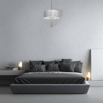 Nowoczesna lampa wisząca ALMERIA SILVER/CHROME 1xE27 MLP6437