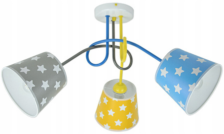 Lampa sufitowa do pokoju dziecięcego kolorowa Gwiazdki Loft 3