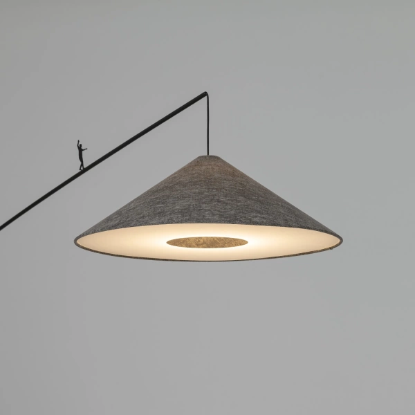 Lampa podłogowa POISE umbra gray A E27 wys.240cm dług.260cm przewód 270cm włącznik | 11767