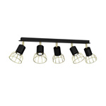 Lampa sufitowa DANTE, MLP7247, czarny/złoty, 5x8W LED GU10
